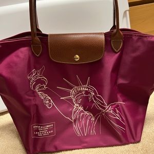 Rare Longchamp Le Pliage NYC Statue of Liberty Bag